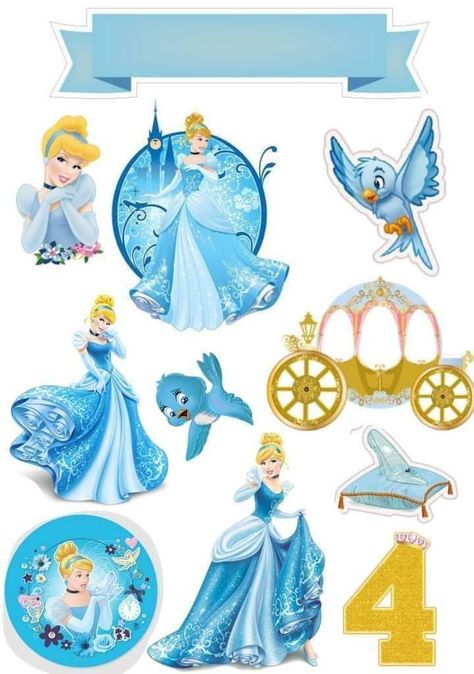 Cinderella Stickers Printable, Ginebra San Miguel Gin Cake, Cinderella Topper, Cinderella Party Theme, Cinderella Cake Topper, Cinderella Theme, Snow White Birthday Party, Cat Cake Topper, Photo Cake Topper