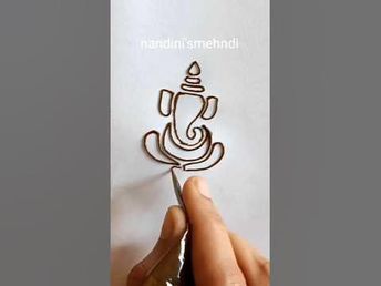 Mahendi Designs Simple, Mhndi Design, Ganesh Design, Mehendi Simple, Mehandi Designs Easy, Simple Bride, Full Hand Mehndi, Mehndi Designs For Kids, Mehndi Simple