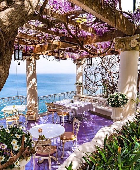 !  Follow us for more on Instagram (@travelscoping) and Facebook (@travelscoping).  Credit given to owners on IG. Bellevue Syrene, Suffolk House, Balloon Curtains, Sorrento Italy, Colourful Living Room, Yellow Walls, Sorrento, Positano, Dream Destinations