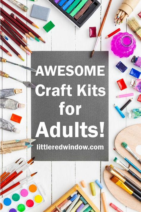 Ready to try something new? Check out these fun craft kits for adults and get creative. You might find your next new obsession! Craft Night Party, Craft Kits For Adults, Soap Making Kits, Diy Kits For Adults, Diy Jar Crafts, New Obsession, Work Diy, Needle Felting Kits, Craft Kits For Kids