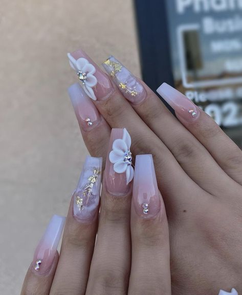 Ballerina Shaped Acrylic Nails Designs, Fun Ballerina Nails, Short Acrylic Nails Coffin Butterfly, Ballerina Nails Butterfly, Short Coffin Ballerina Shape Nails, Ballerina Vs Coffin Shape, Ballerina Coffin, Different Nail Shapes, Short Coffin Nails