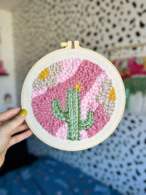 Punch Needle Cactus Cactus Punch Needle, Punch Needle Patterns, Punch Needle, Cactus, Embroidery, Photo And Video, Instagram Photo, Pattern