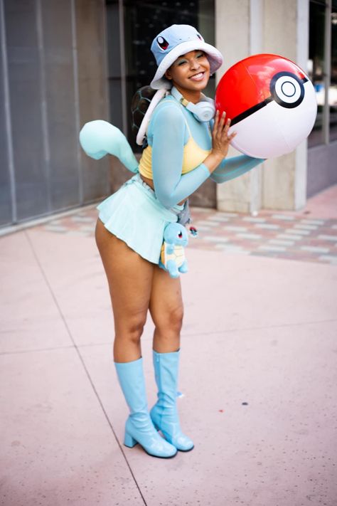 Misty Pokemon Costume, Pokemon Cosplay Female, Squirtle Costume, Pikachu Halloween Costume, Gang Costumes, Bowser Costume, Pokemon Halloween Costume, Pikachu Halloween, Handmade Halloween Costumes