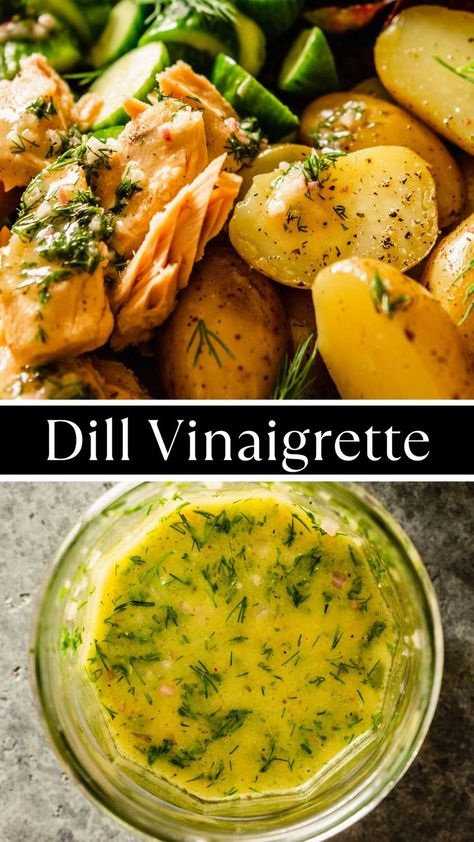 It’s no secret that we love salads around here and one of the most important aspects of a salad is the dressing. We’re firm believers that a good salad deserves a homemade dressing—not matter how simple the dressing is. This Dill Vinaigrette is a great example of a simple vinaigrette that adds loads of fresh flavor with hardly any work. Dill Vinaigrette, Dill Recipes, Salad Dressing Recipes Healthy, Simple Vinaigrette, Salad Dressing Recipes Homemade, Vinaigrette Recipes, Homemade Salads, Homemade Dressing, Homemade Salad Dressing