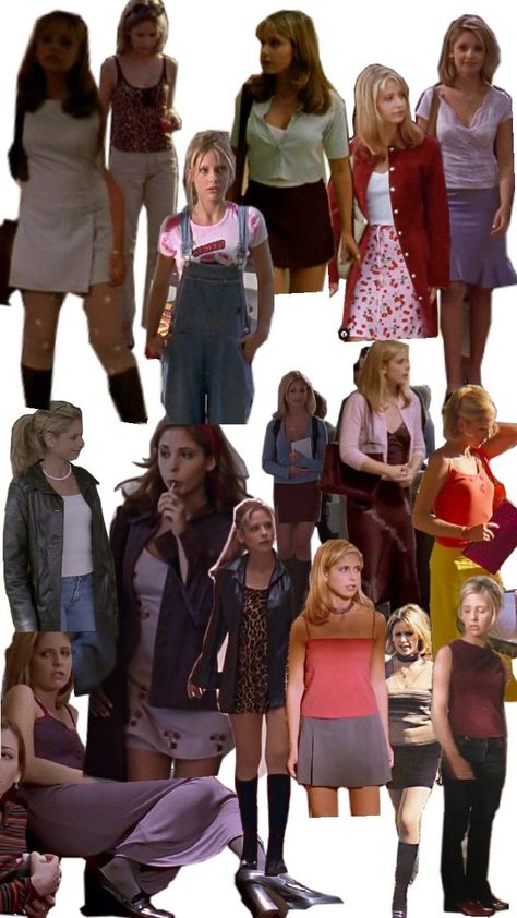 some of my favorite buffy outfits from seasons 1-4 Buffy Costume, Buffy Outfits, Sabrina Spellman Style, Buffy Style, Tweed Fashion, Girly Fits, Pelo Sims, Midsize Outfits, Tv Show Outfits