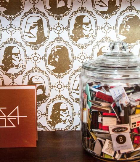 22 Star Wars Home Decor Ideas That Will Make You Feel Like a Jedi Master! | Decor Snob Star Wars House Decor, Star Wars Office Decor, Star Wars Bathroom Decor, Star Wars Basement, Star Wars Themed Bathroom, Star Wars Home Decor, Star Wars Baby Room, Star Wars Kids Room, Star Wars Boys Room