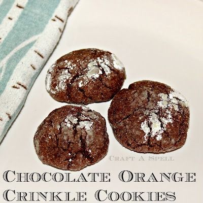 Craft A Spell: Chocolate Orange Crinkle Cookies Orange Crinkle Cookies, Orange Rind, Food Network Magazine, Crinkle Cookies, Unsweetened Chocolate, Grand Marnier, Chocolate Orange, Baking Sheets, Confectioners Sugar