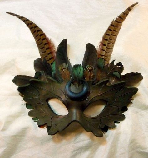 Leather Masks, Faerie Door, Woman Mask, Green Woman, Masked Ball, Venetian Masks, Leather Mask, Cool Masks, Masks Art