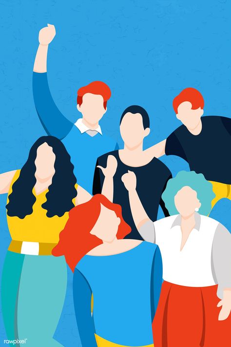 Diverse characters on blue background vector | free image by rawpixel.com / Aew #vector #vectorart Diverse Characters, Logo Design Inspiration Creative, Web Design Resources, Blue Banner, Free Vector Illustration, Background Design Vector, Holiday Poster, Lgbt Art, Motion Design Animation