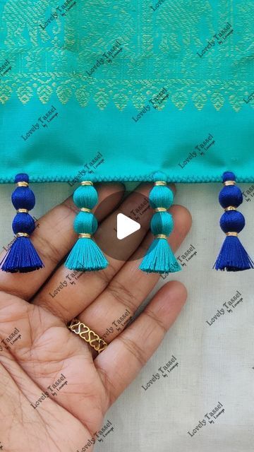 Tassels For Saree, Saree Kuch, Happy Deepawali, Saree Tassels Designs, Saree Kuchu Designs, Saree Tassels, Fashion Artwork, Beaded Wraps, India Fashion