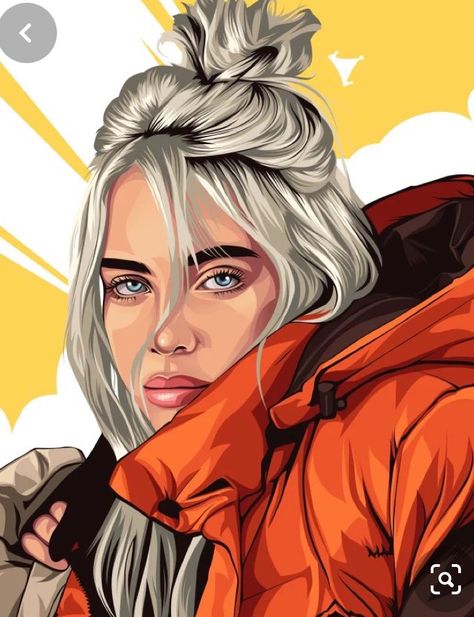 Draw Vector, Vector Portrait, Your Photo, Billie Eilish, Blonde, My Style, Yellow, Hair, Pink