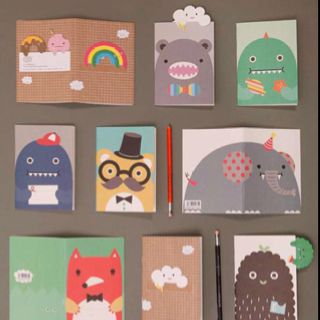 Noodolls paper Pretty Notebooks, Kids Stationary, Paper Things, Paper Lovers, Font Illustration, Kids Notebook, Cute Monsters, Childrens Illustrations, Greeting Card Design