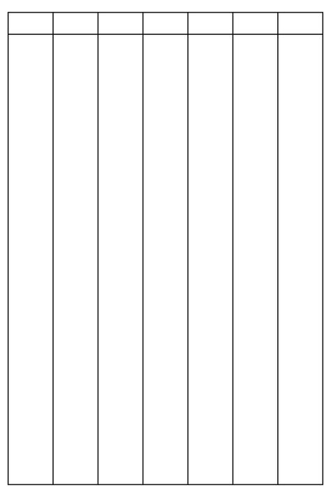 Free Printable 7-Column Chart Template PDF Column Chart, Penny Black Stamps, Chart Template, Data Plan, Visual Aids, The Chaos, Life Cycles, Functional Design, Free Printable