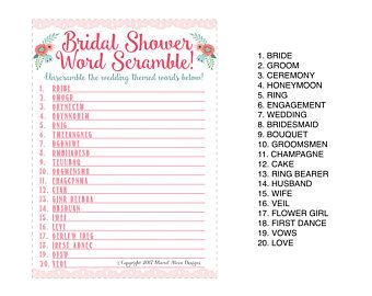 Bachelorette Bathing Suit Burst with Satin Bow By | Etsy Bridal Shower Word Scramble, Free Bridal Shower Games, Bridal Word Scramble, Word Jumble, Bridal Shower Games Funny, Top Wedding Registry Items, Wedding Game, Scramble Game, Emoji Games