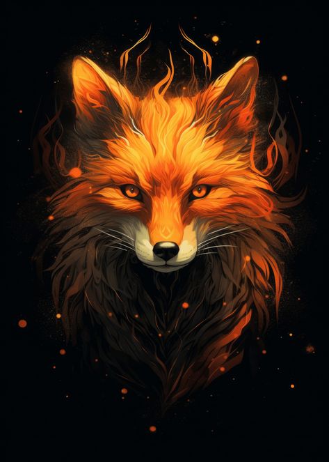 Fox Mysterious Poster for cute fox lovers  #Fox #Fox Gift #Fox Wall Art #Fox Displate #Fox Poster Mystical Fox Art, Red Fox Art, Cute Dog Drawing, Dragon Wallpaper Iphone, Japanese Fox, Fox Artwork, Fox Poster, Fox Images, Fox Wall Art