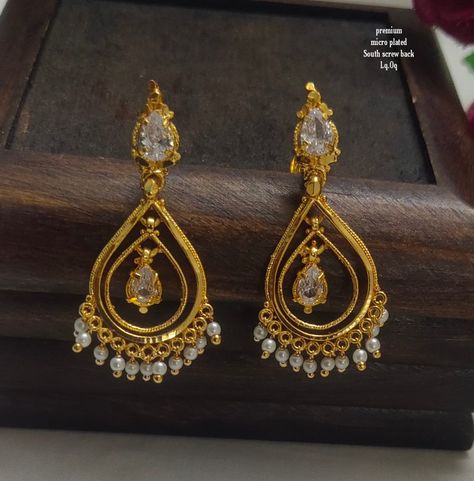 Watch more videos to YouTube : lushqueens Earings Design Gold New Model Daily Wear, Gold Drop Earrings Simple, Fancy Gold Earrings, Thali Chains, Chand Bali, Eid Mehndi, Small Earrings Gold, Drop Earrings Simple, Gold Jhumka