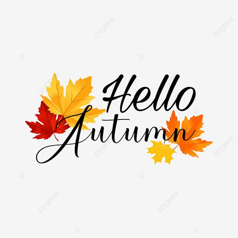 Autumn Phone Wallpaper, Hello Sticker, Autumn Clipart, Garden Frame, Fall Banner, Hand Writing, Fall Png, Welcome Fall, Leaf Background