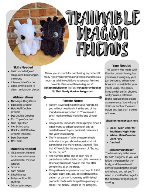 Light Fury Crochet Pattern, Crochet Dragon Pattern Free Night Fury, Night Fury Crochet Pattern Free, Toothless Crochet Pattern Free, Crochet Patterns Dragon, Dragon Crochet Pattern Free, Crochet Dragon Pattern, Types Of Dragons, Light Fury