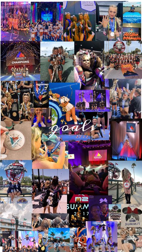 Cheers Aesthetic Wallpaper, Summit Cheer, Cheer Makeup, Allstar Cheerleading, Photo Collage Wall, Cute Cheer Pictures, Cheer Workouts, Cheers Photo, Cheer Poses