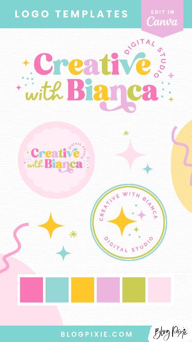 Bring your brand to life with a logo that's as memorable as it is impactful. Logo Design Canva, Pastel Rainbow Colors, Fun Logo, Canva Logo, Logos Vintage, Boho Logo, Logo Retro, Brand Your Business, Rainbow Logo