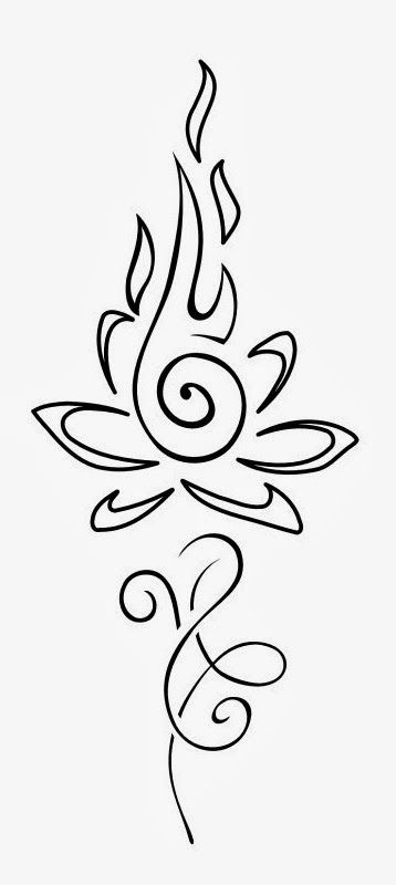 Fire Lotus Tattoo, Printable Tattoo Stencils, Printable Tattoo Designs, Wind Tattoo, Element Tattoo, Lotus Designs, Hebrew Tattoo, Lotus Tattoos, Tattoo Lotus