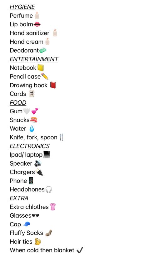 Things To Pack For A School Trip, Stuff To Pack For A Trip, What To Have In Your Pencil Case List, Packing List School Trip, What To Pack For Field Trip, What Stuff To Pack On A School Over Night Trip, School Trip Essentials Packing Lists, What To Pack For The Airport, Things To Take On A School Trip