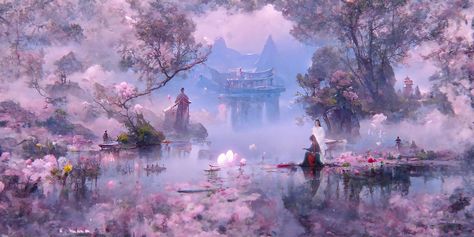 Active Wallpaper, Chinese Background, Dreamy Artwork, Cute Laptop Wallpaper, Desktop Wallpaper Art, Cute Desktop Wallpaper, Chinese Landscape, Flower Background Wallpaper, Painting Wallpaper