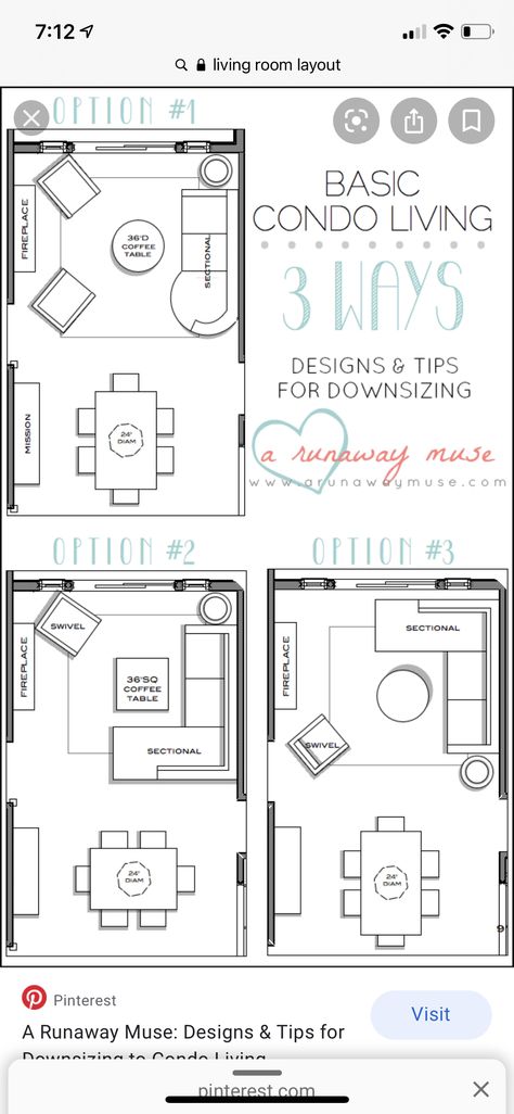 Small Living Dining, Coffee Table Fireplace, Rectangle Living Room, Dining Room Layout, Living Room Floor Plans, Rectangular Living Rooms, Living Room Dining Room Combo, Dining Room Combo, Furniture Placement