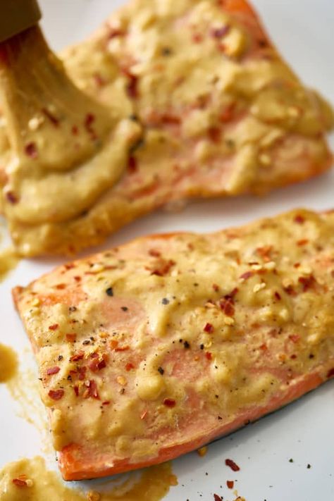 Bake Frozen Salmon, Frozen Salmon Recipe, Cook Frozen Salmon, Salmon In The Oven, Mustard Salmon, Garlic Butter Salmon, Frozen Salmon, Butter Salmon, Cooking Courses