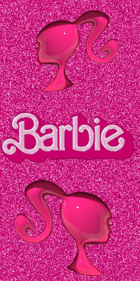 Pink Barbie Aesthetic Wallpaper Iphone, Casual Boho Outfits, Pink Glitter Wallpaper, Barbie Logo, Love Pink Wallpaper, Barbie Theme, Glitter Wallpaper, Acrylic Nails Coffin Pink, Barbie World