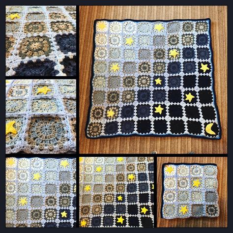 Goth Crochet Projects, Night Blanket, Crochet Square Blanket, Swap Ideas, Support Each Other, Kawaii Crochet, Crochet Quilt, Knitted Baby Blankets, Fun Crochet Projects