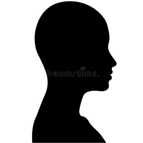 Silhouette Head, Head Female, Head Silhouette, History Project, Linocut Art, Female Head, Health Design, History Projects, Vector Art Illustration