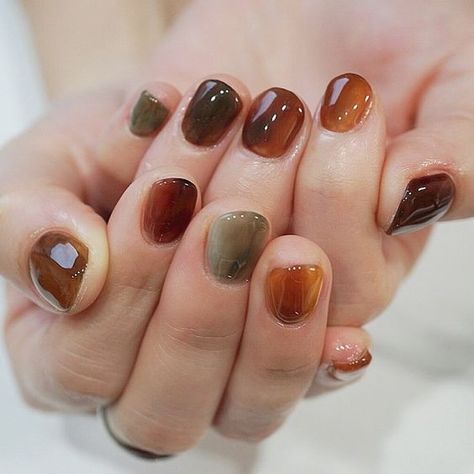 Earth Tone Acrylic Nails, Agate Nails, Miss Agate, Pretty And Polished, Vacation Vibes, Jelly Nails, Minimalist Nails, Dream Nails, Funky Nails