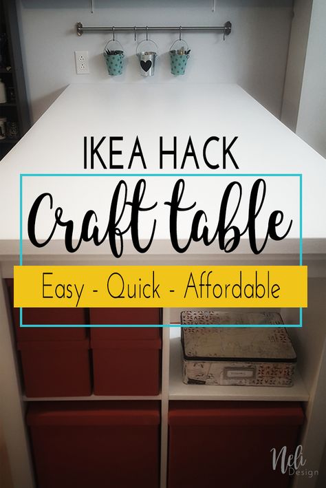 Custom Craft Table, Art Table Ideas, Ikea Craft Table, Craft Table Ideas, Quilting Storage, Diy Craft Table, Craft Table Ikea, Sewing Craft Table, Diy Crafts Desk