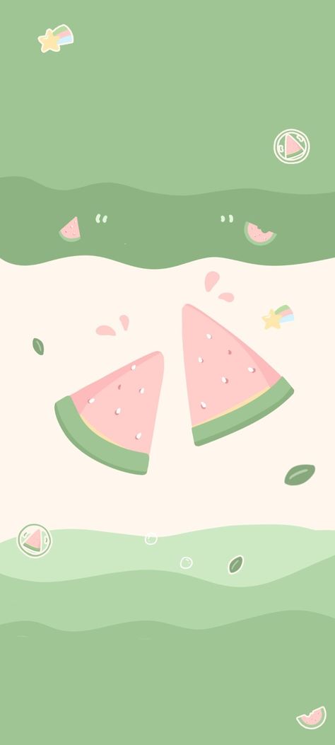 Pixel Watermelon, Ips Wallpapers, Watermelon Drawing, Watermelon Wallpaper, Desain Quilling, Cute Watermelon, Food Wallpaper, Soft Wallpaper, Sanrio Wallpaper