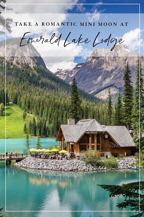 Looking for the perfect honeymoon or mini moon destination? Emerald Lake Lodge may be the spot for you and your significant other!   Find out why you should plan your adventure-packed romantic getaway at this British Columbia resort. Canada Honeymoon, Emerald Lake Lodge, Honeymoon Inspiration, Honeymoon Locations, Honeymoon Destination Ideas, Romantic Honeymoon Destinations, Honeymoon Places, Best Honeymoon Destinations, Dream Honeymoon