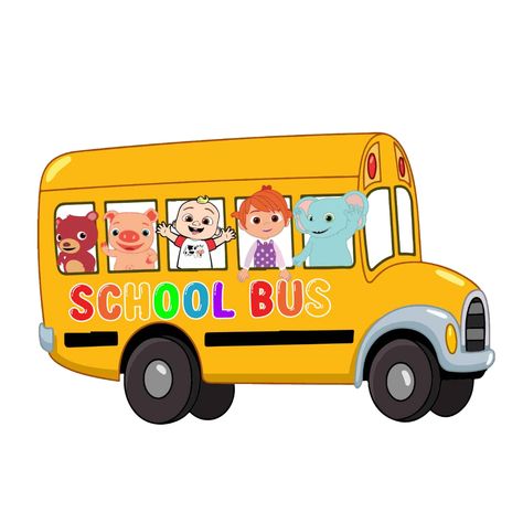 Cocomelon Characters Printable Png, Cocomelon School Bus, Cocomelon Clipart, Cocomelon Bus, Cocomelon Png, Cocomelon Svg, Bus Png, Coco Melon, Family Png