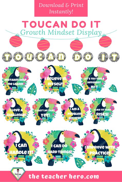 Growth Mindset Display - 'Toucan' Do It! - The Teacher Hero Bird Bulletin Boards, Growth Mindset Display, 2024 Classroom, Classroom Doors, Toucan Bird, Primary School Teacher, Teacher Inspiration, Door Decorations Classroom, Classroom Theme