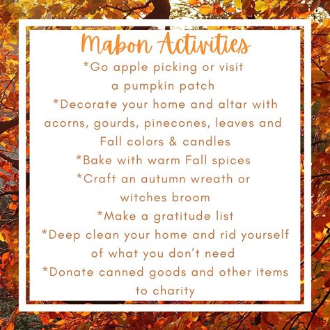 Mabon Cleansing, Ways To Celebrate Mabon, September Witchcraft, Mabon Spells, Mabon Activities, Mabon Feast, Mabon Aesthetic, Mabon Rituals, Mabon Decorations