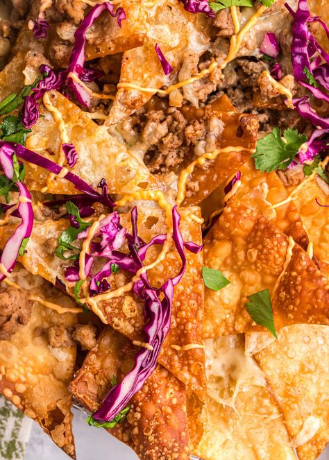 Wonton Nachos, Spinach Puffs Recipe, Deep Fried Wontons, How To Make Wontons, Pillsbury Crescent Roll Recipes, Cheese Puffs Recipe, Fried Pickles Recipe, Spinach Puff, Wonton Chips