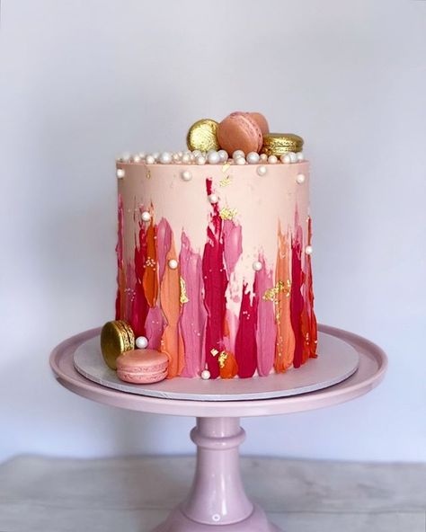 #cakesofig hashtag on Instagram • Photos and Videos Sunset Theme Cake, Marigold Cake, Pink And Orange Birthday Cake, Orange Cake Design, Pink And Orange Cake, Orange Color Cake, Fall Filter, Orange Birthday Cake, Lemon Cake Mix Recipe