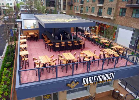 21 Best Beer Gardens in America Rooftop Bar Design, Roof Top Cafe, Outdoor Restaurant Patio, Rooftop Restaurant Design, Restaurant Exterior Design, Small Restaurant Design, Me Images, Outdoor Restaurant Design, Restaurant Exterior