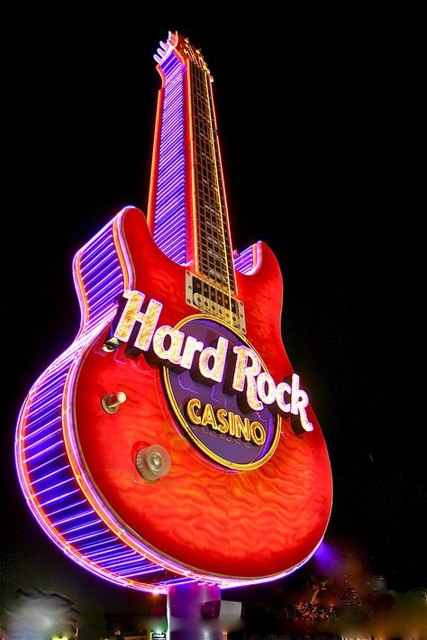 Biloxi, Mississippi Old Neon Signs, Hard Rock Casino, Vintage Neon Signs, Casino Hotel, Neon Nights, Rock Guitar, Hard Rock Hotel, Vegas Baby, Retro Wallpaper