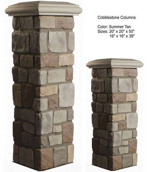 Theothersignco : Faux stone columns , Faux fence post cover Driveway Posts, Fake Brick, Brick Driveway, Post Sleeve, Column Wrap, Fake Rock, Post Cover, Front Fence, Brick Paneling