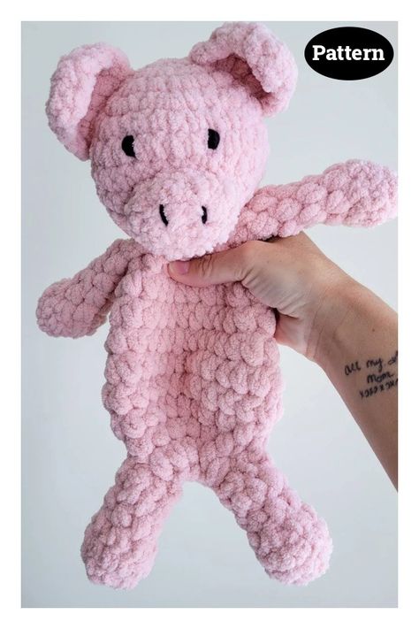 8 Pig Lovey Crochet Patterns - Page 2 of 2 Crochet Animal Snuggler Pattern Free, Crochet Snugglers Free Pattern, Crocheted Lovey Free Patterns, Crochet Cuddler Free Pattern, Crochet Lovies Free Patterns, Crochet Snuggie Pattern Free, Crochet Snuggler Free Patterns, Lovey Crochet Patterns, Snuggle Crochet