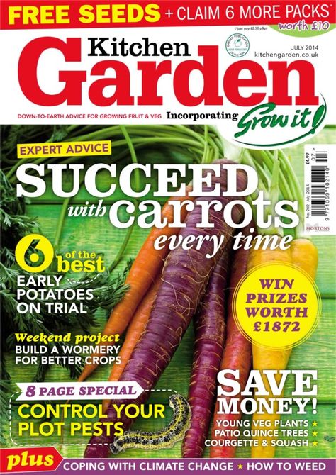 Kitchen Garden  Magazine - Buy, Subscribe, Download and Read Kitchen Garden on your iPad, iPhone, iPod Touch, Android and on the web only through Magzter Plot Tips, Garden Magazine, Growing Tips, Growing Fruit, Weekend Projects, Fruit And Veg, Kitchen Garden, Grow Your Own, Digital Magazine