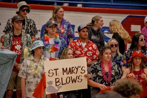 Beach Theme Student Section Posters, Student Section Ideas Basketball, Beach Theme Student Section, Basketball Student Section Themes, Basketball Student Section, Student Section Signs, Fundraising Poster, Pep Club, Nest Ideas