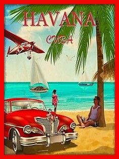 Vintage Cuba, Cuba Havana, Cuban Art, Havana Nights, Cuba Travel, Retro Travel Poster, Caribbean Beaches, Havana Cuba, Caribbean Travel