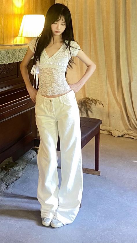 Birthday Fit Casual, Wrap Around Shirt Outfit, Casual Awards Outfit, Y2k Set Outfit, Korean Going Out Outfit, Iconic Kpop Outfits Stage, Korean Vacation Outfit, Philippines Fashion Casual, Cute Wedding Guest Outfits