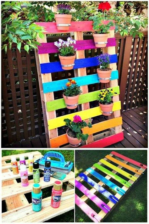 Pallet Projects Garden, Sensory Garden, Pallet Garden, Pallets Garden, Wood Pallet Projects, Diy Garden Projects, Patio Decorating, Diy Pallet Projects, Rustic Gardens